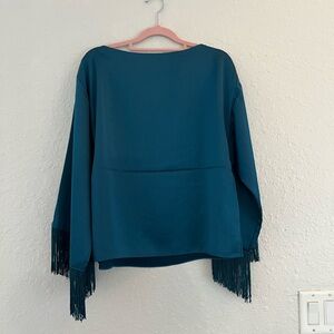 Trina Turk Arabella Fringe Satin Top